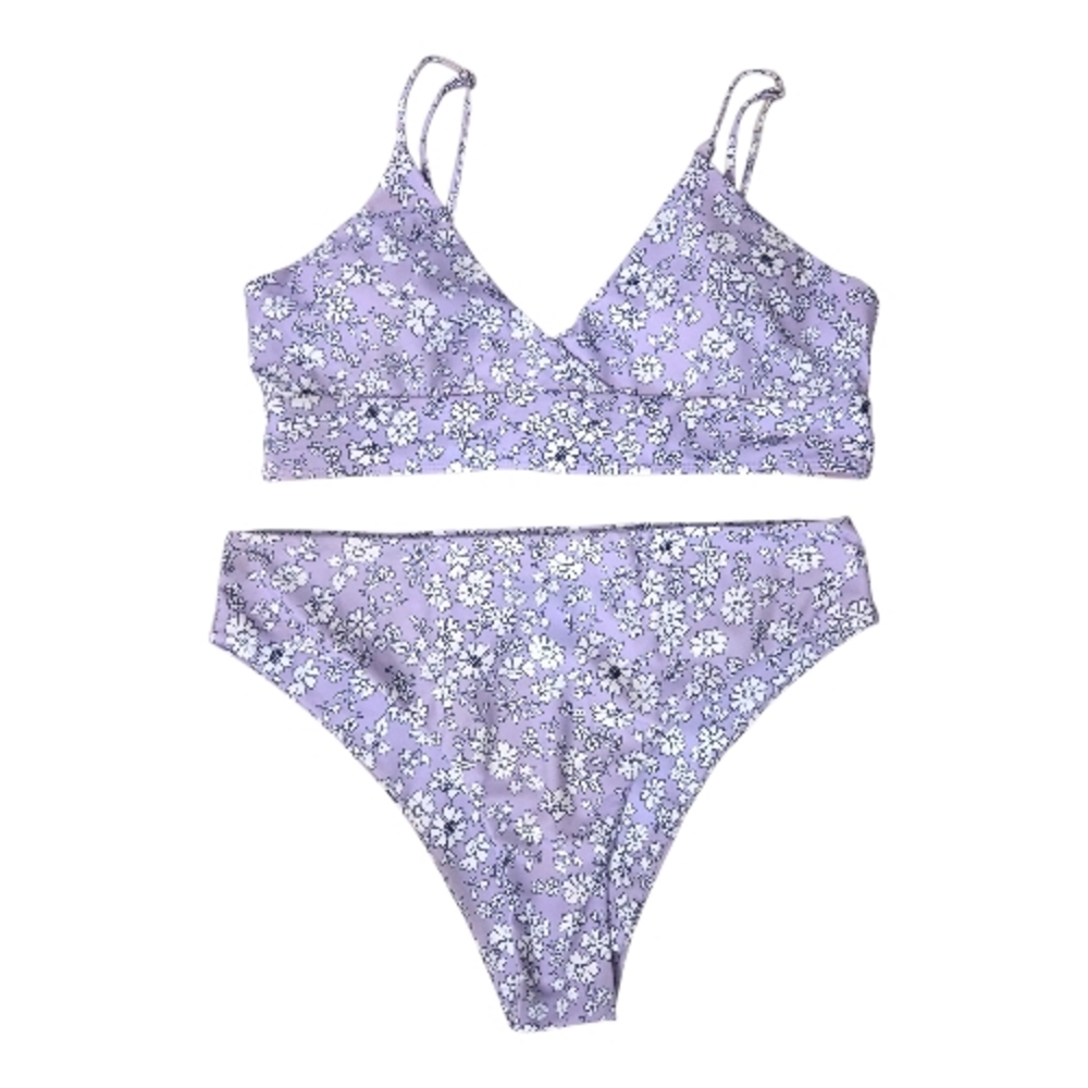 SHEIN Lavender Floral Bikini Set